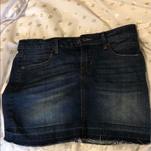 Denim faded blue wash skirt